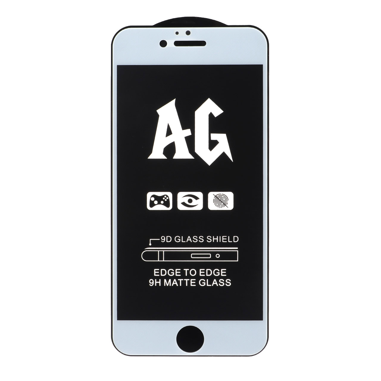 محافظ صفحه نمایش شیشه ای مات iPhone 6 Plus / 6s Plus / 7 Plus / 8 Plus - Full Cover (بدون پک) - سفید
