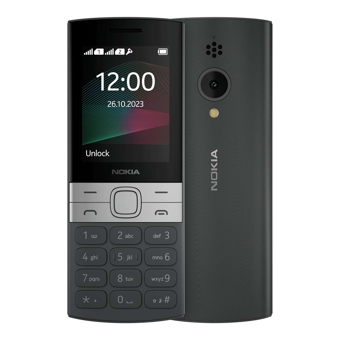گوشی موبایل Nokia مدل 2023-150 دو سیم کارت - مشکی - مونتاژ ایران تحت لیسانس نوکیا (گارانتی سامتل)