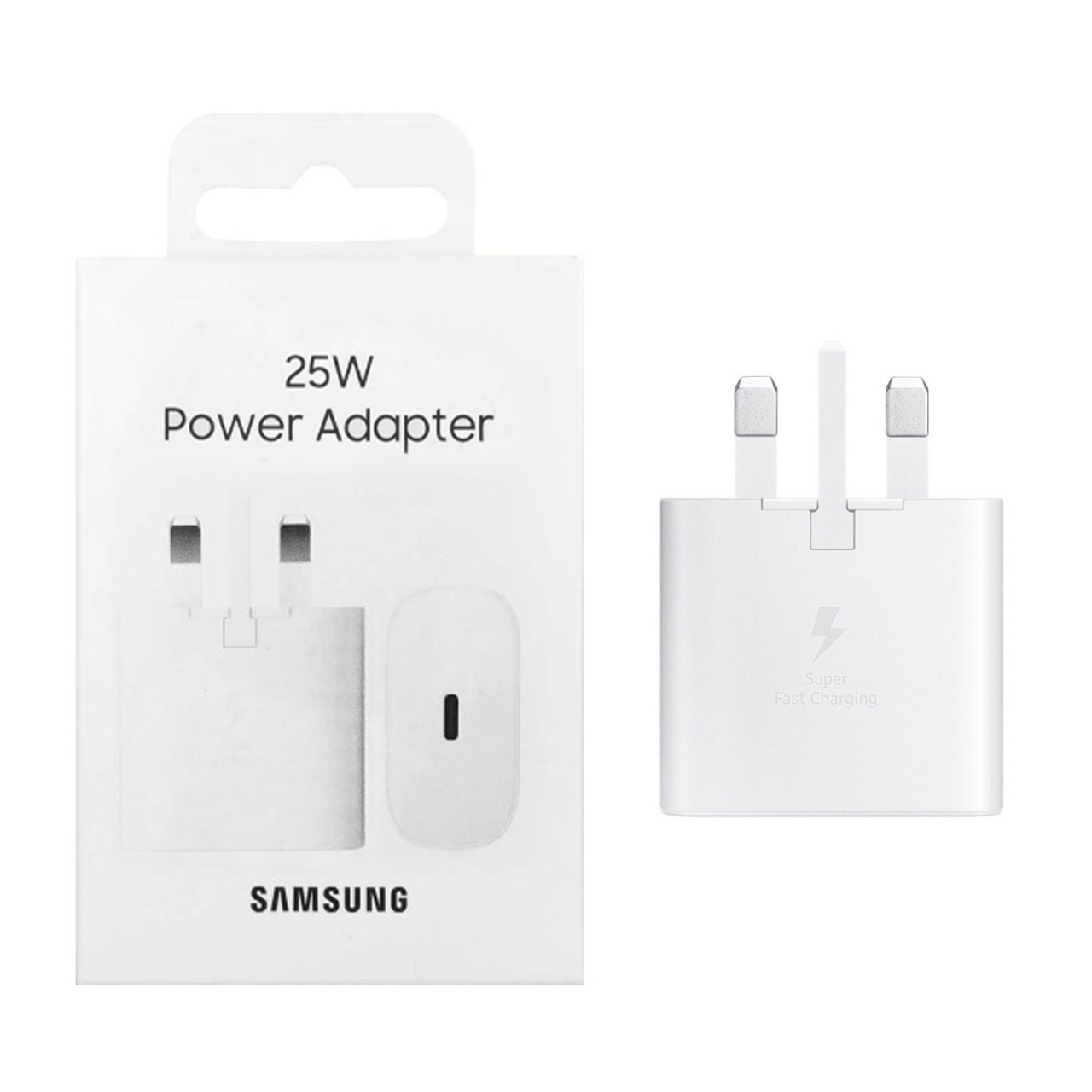 شارژر سه پین SAMSUNG 25W اصلی T2510 ( فست و PD) سفید (گارانتی 18 ماهه شرکتی) - bew 