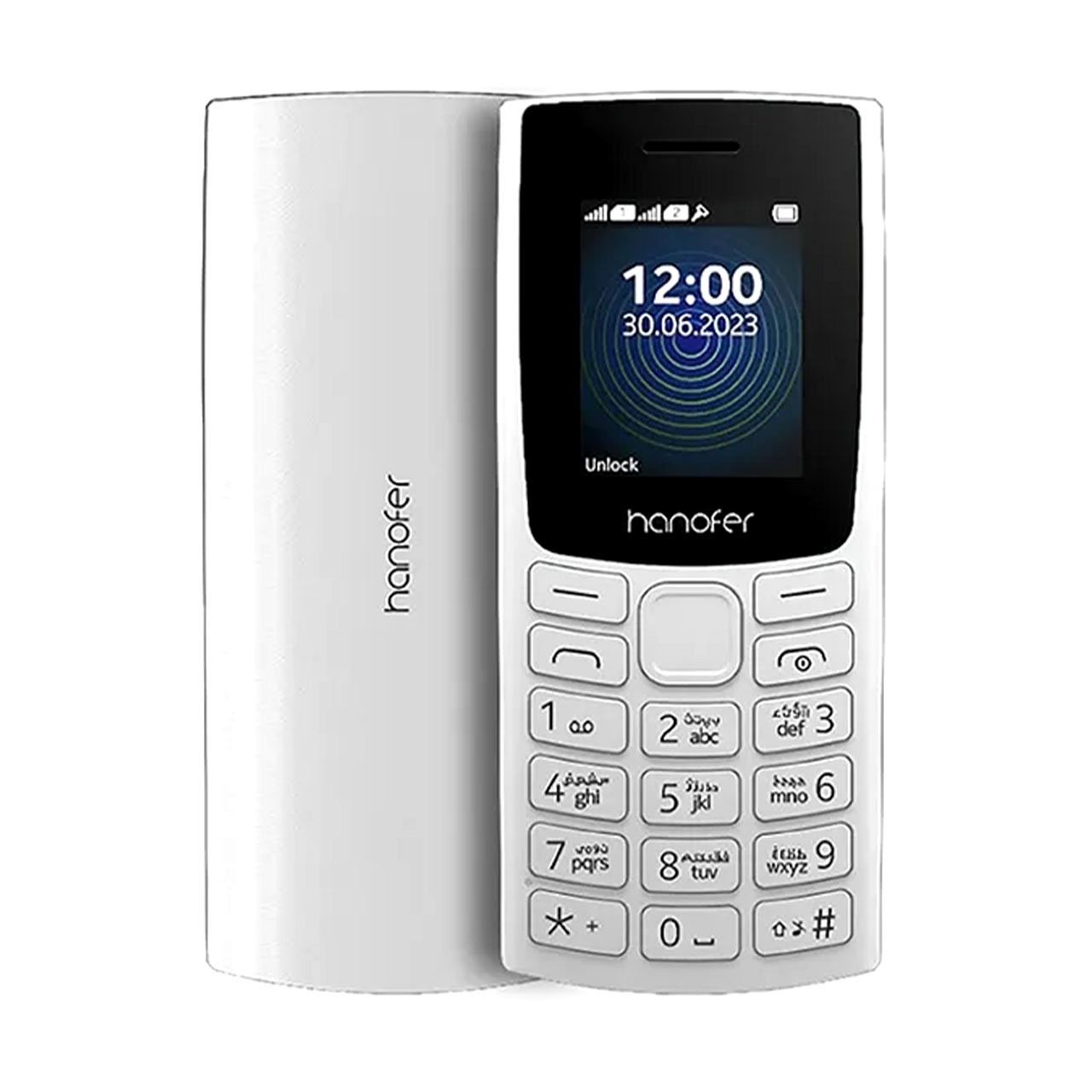 گوشی موبایل Hanofer مدل 105 2023 ظرفیت 32 مگابایت - سفید (سه ماه تعویض)
