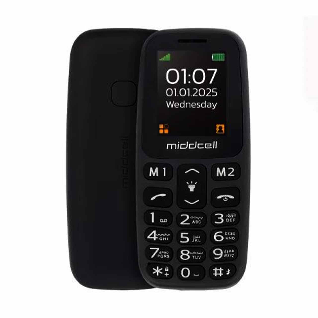 گوشی موبایل Middcell مدل M107 - مشکی
