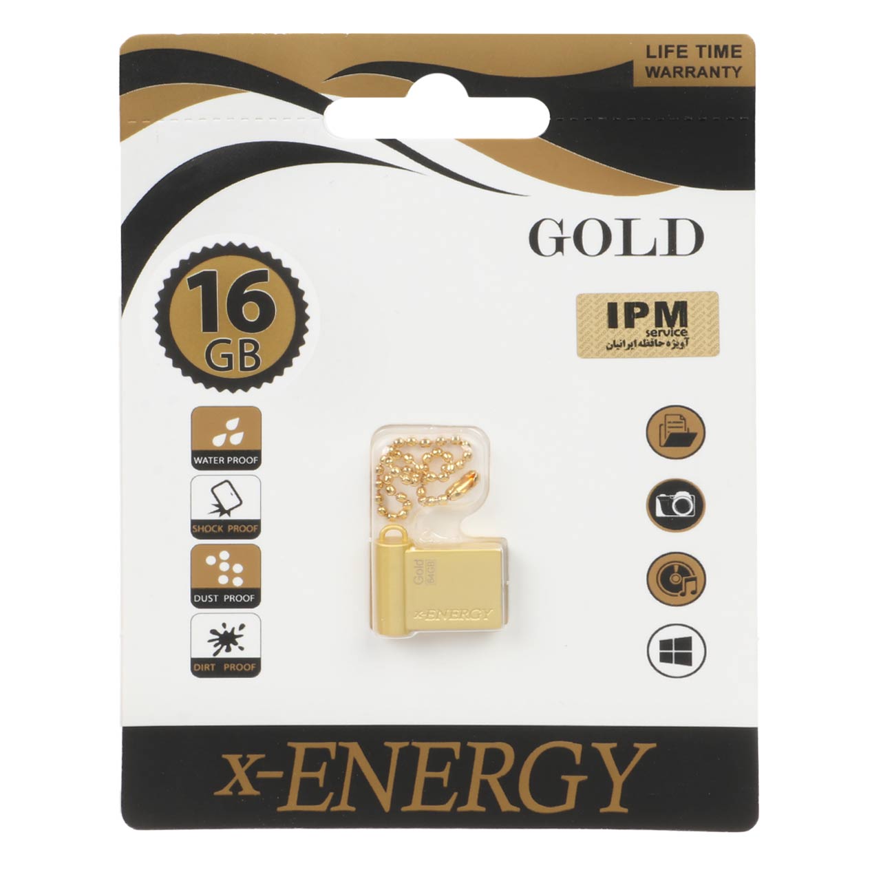 XENERGY Gold USB2.0 Flash Memory16GB فروشگاه پنل فروشگاهی eways